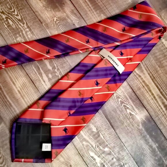 Burberry Tie, 100% Silk, Made in Italy - Picture 3 of 8